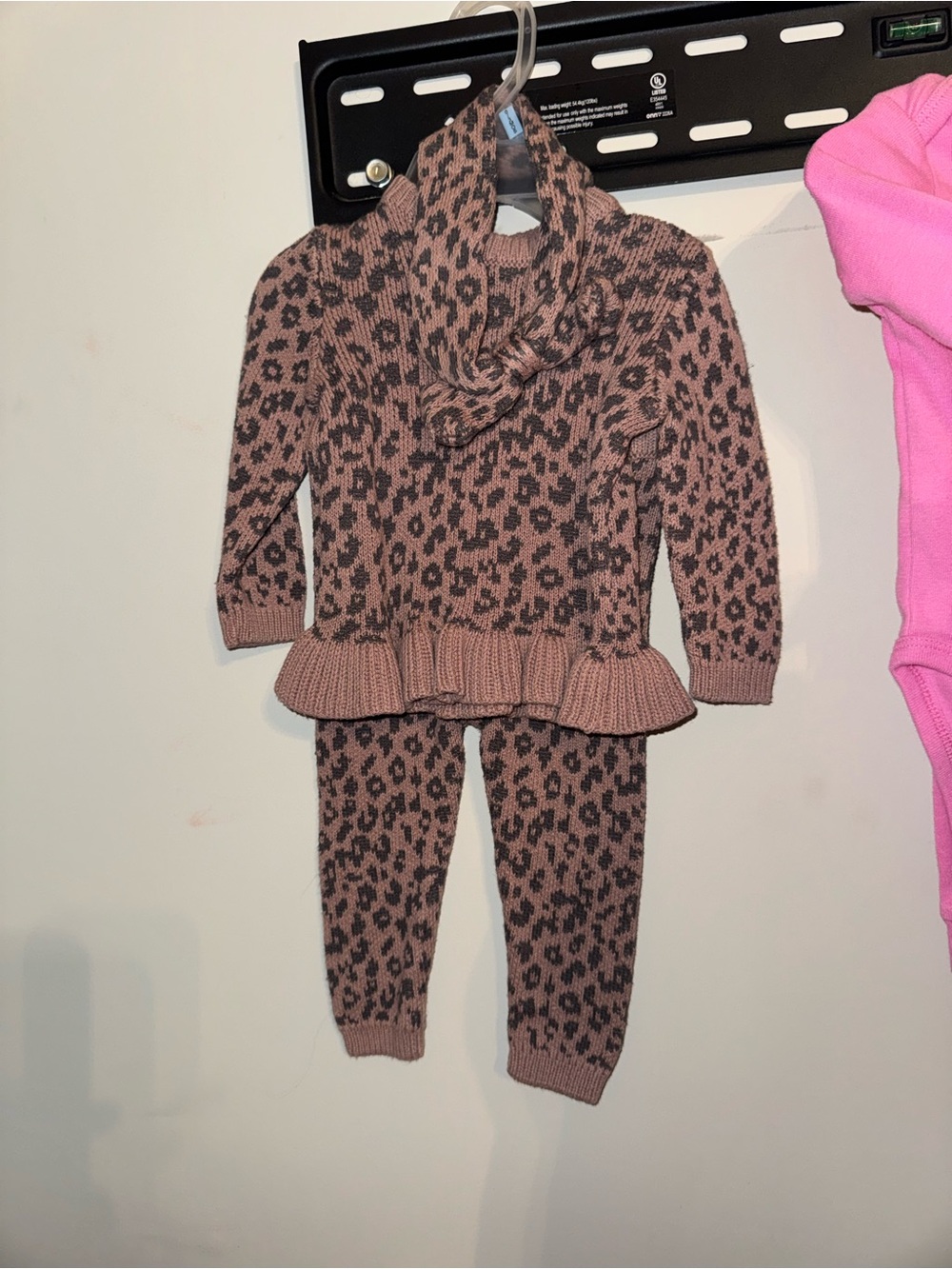 Baby Leopard Print Knit Set